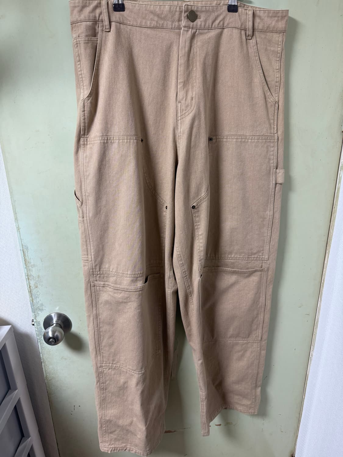 [2] 아오이로 커티드 더블니 팬츠 Tan 상품이미지4