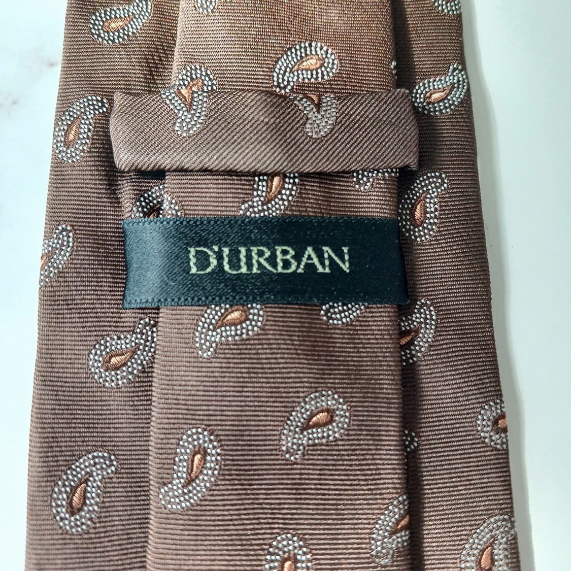 더반 브라운 자카드 페이즐리 넥타이 8.9cm A+등급 e837 상품이미지8