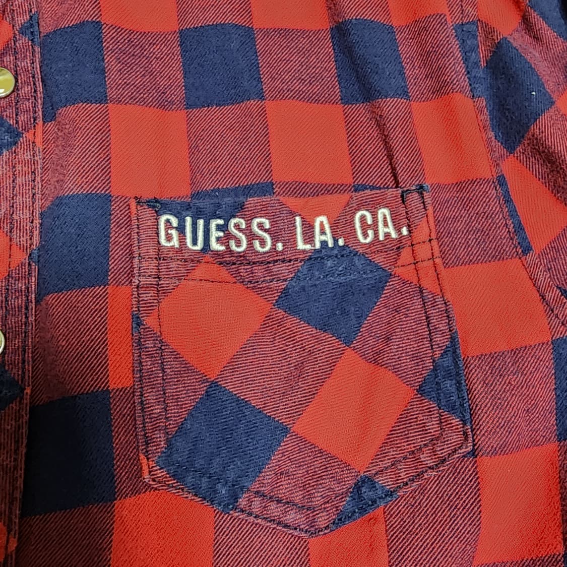 게스 코튼 남성 체크 셔츠 
L 상품이미지3