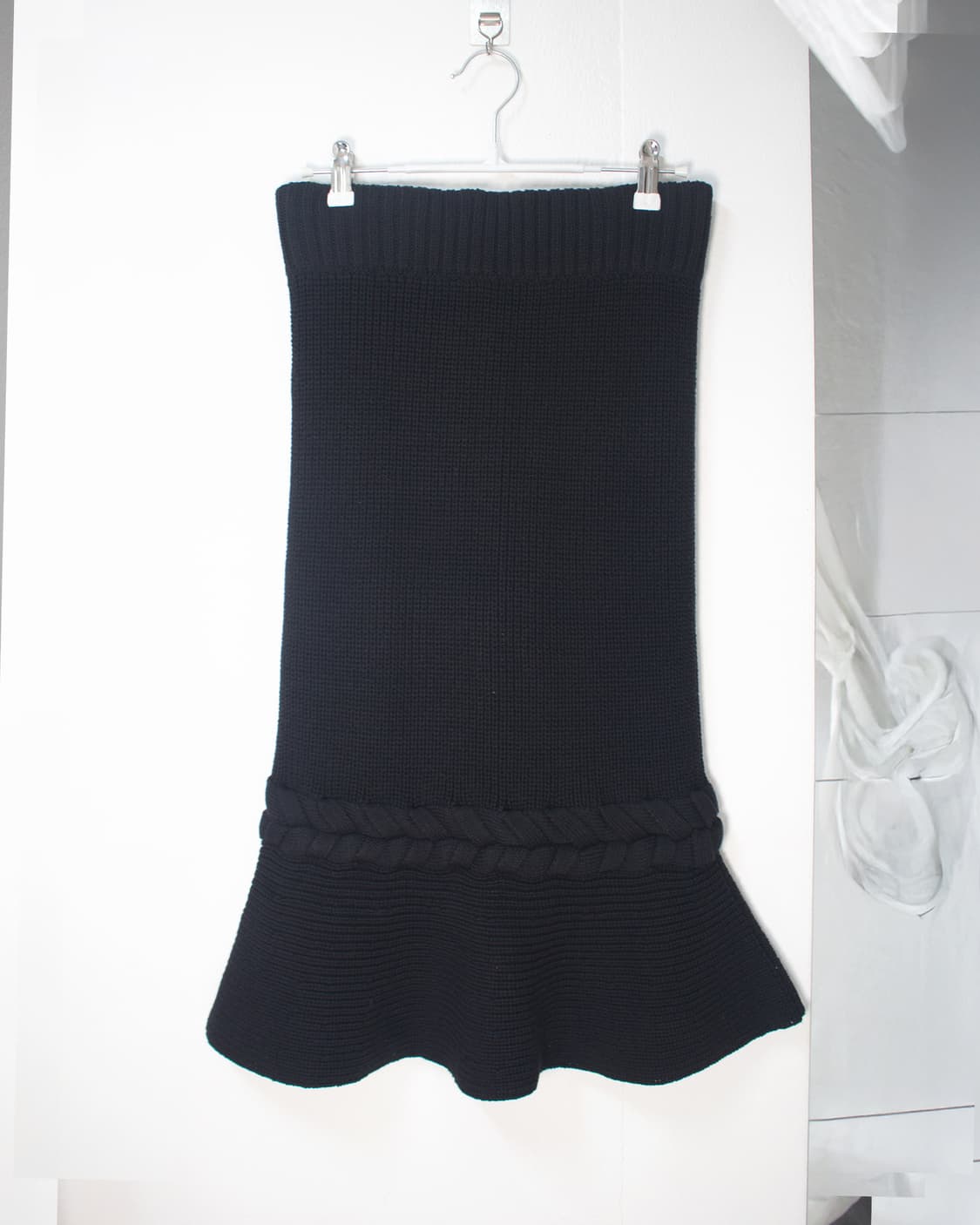 cotton knit ribbed flare skirt 상품이미지2