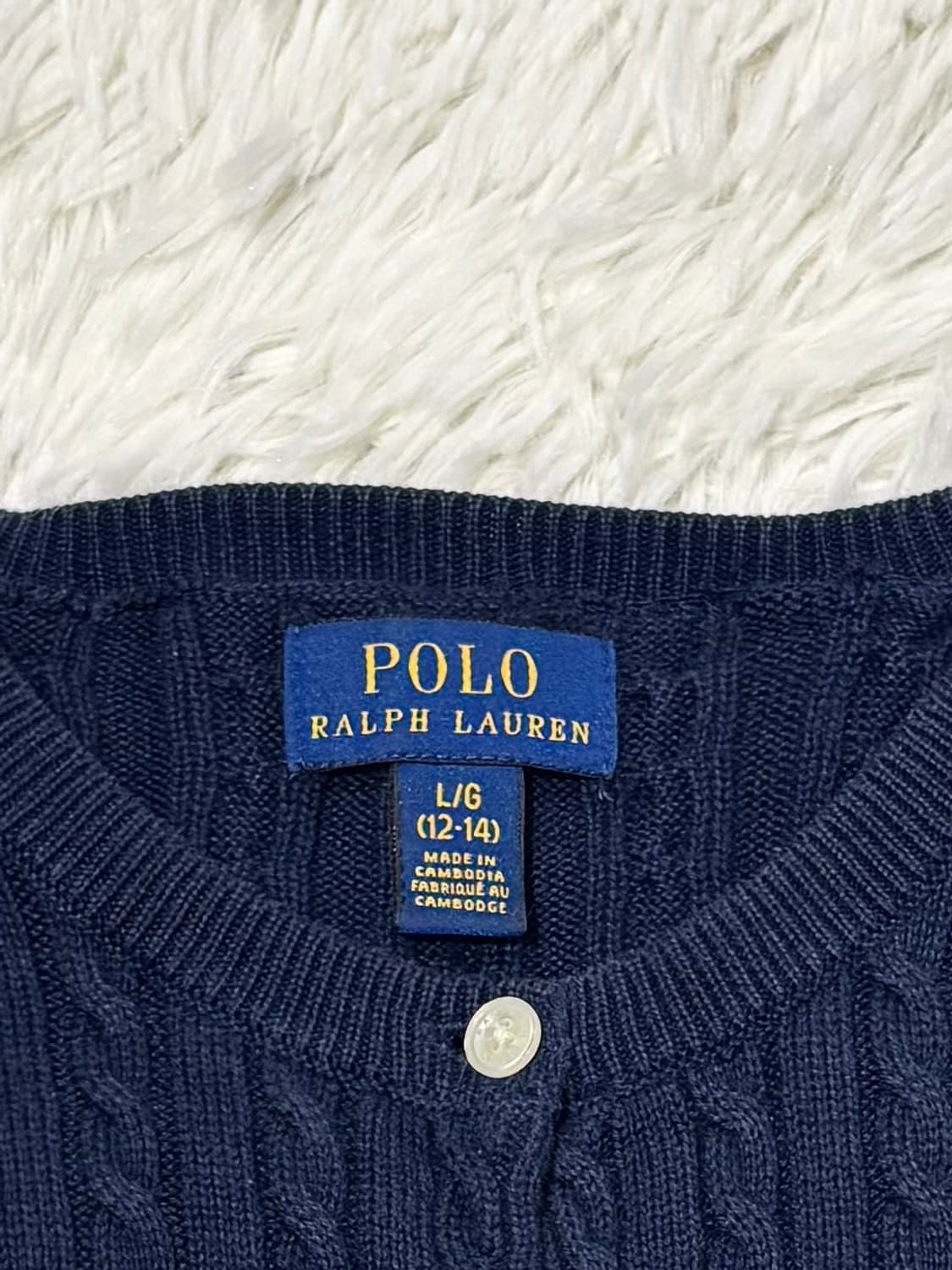 폴로랄프로렌 화이트포니 네이비 케이블 가디건 상품이미지6