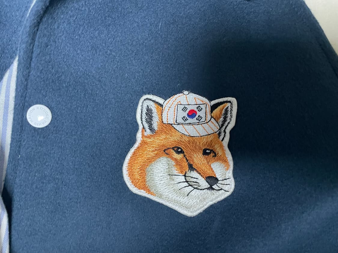 [L] 메종키츠네 15fw 국뽕 테디 바시티자켓 상품이미지5