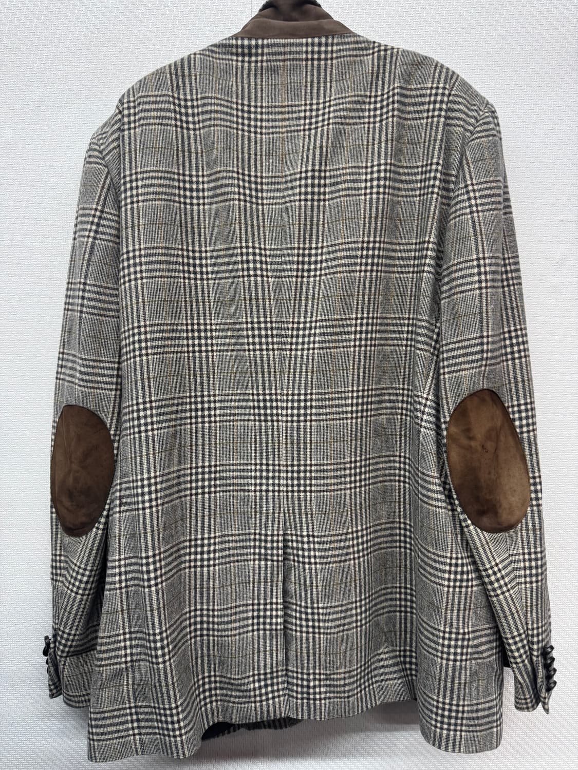 닥스 울/캐시미어 엘보패치 체크 블레이저 XL 상품이미지4