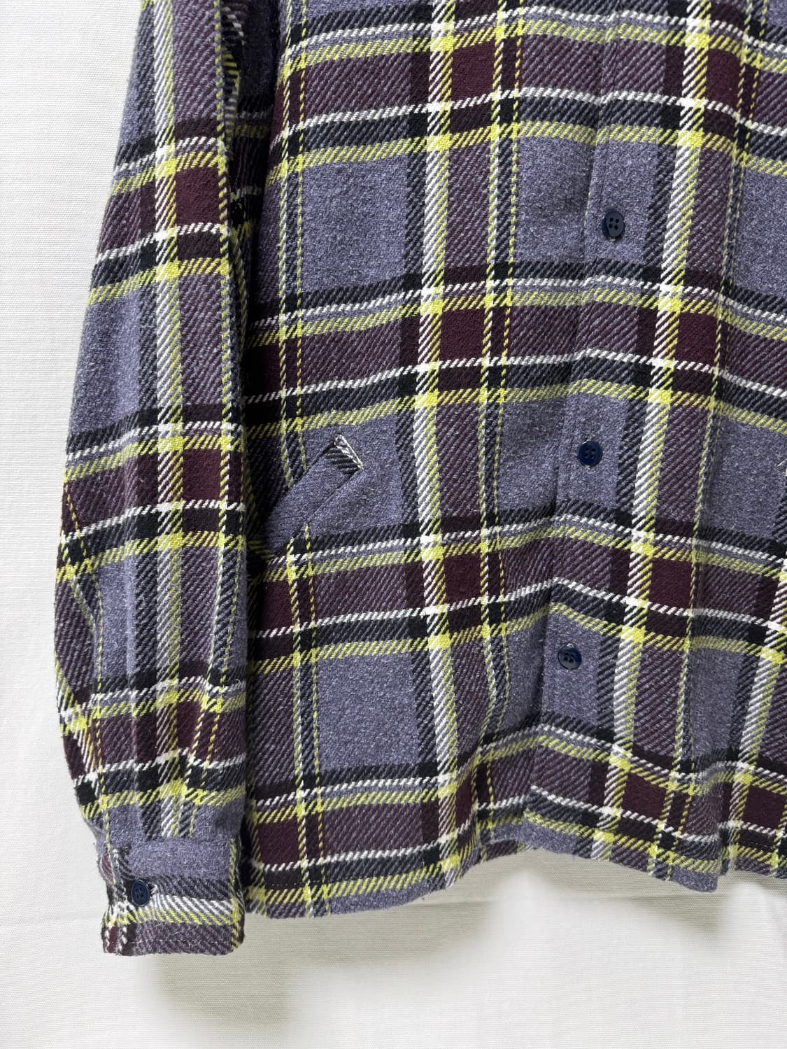 레미릴리프 재즈 체크 와이드 셔츠 XL 상품이미지4