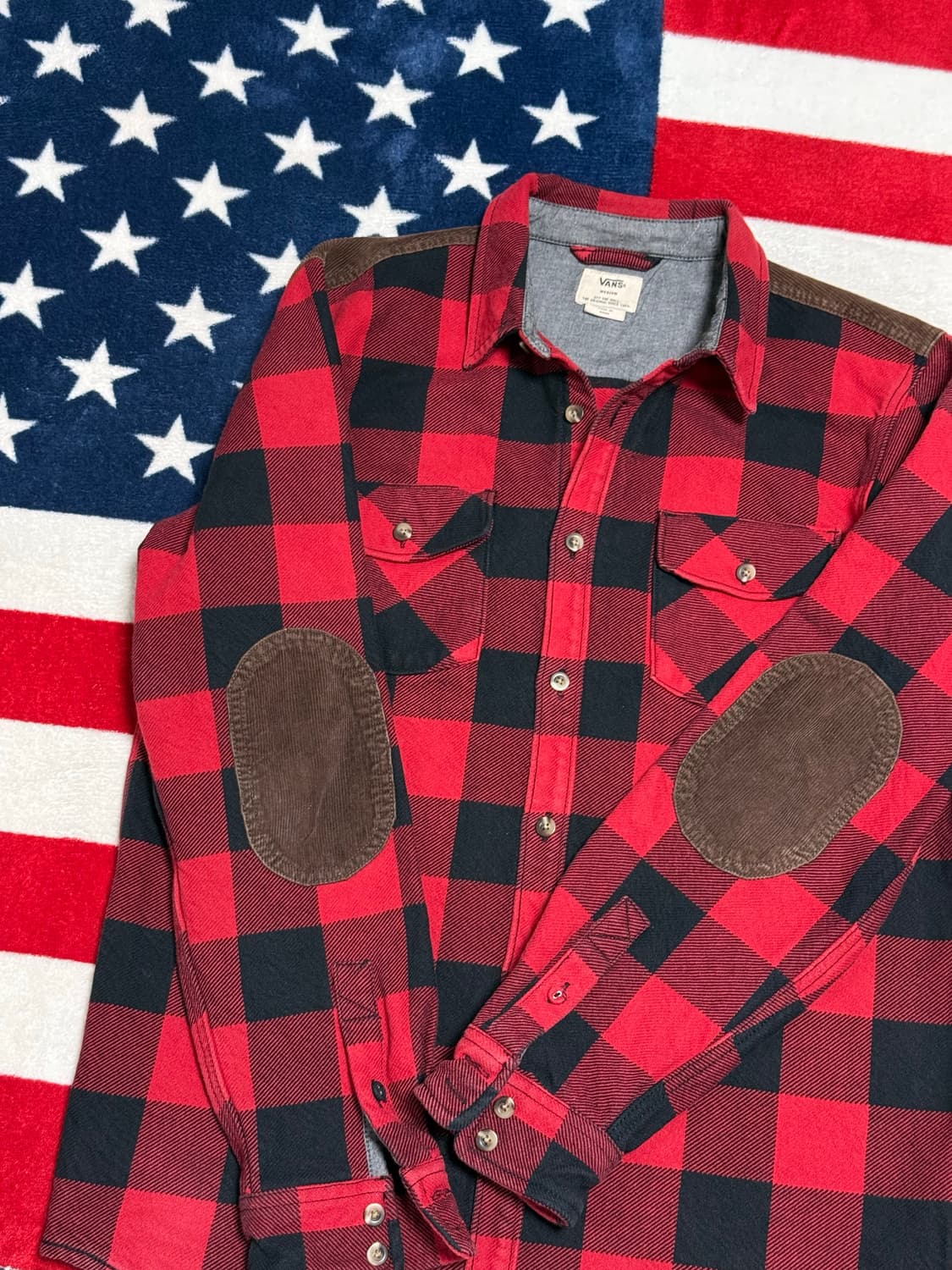 반스버팔로체크셔츠 vans plaid shirt. Vans빈티지플란넬셔츠 상품이미지6