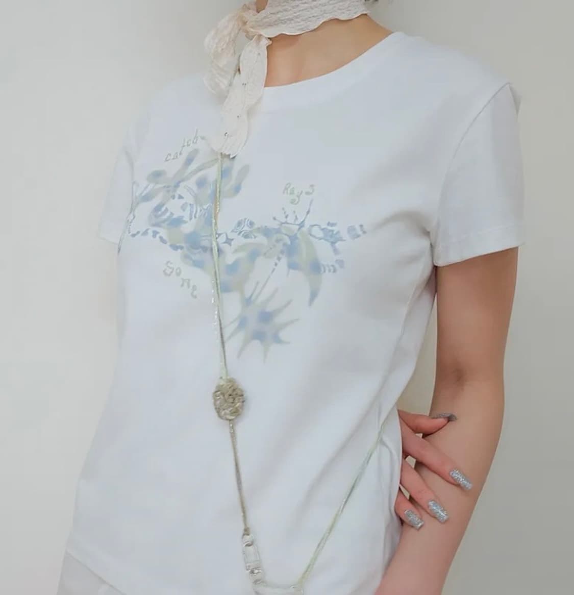 타입서비스 Cloudy Flower T-Shirt [Off White] 상품이미지1