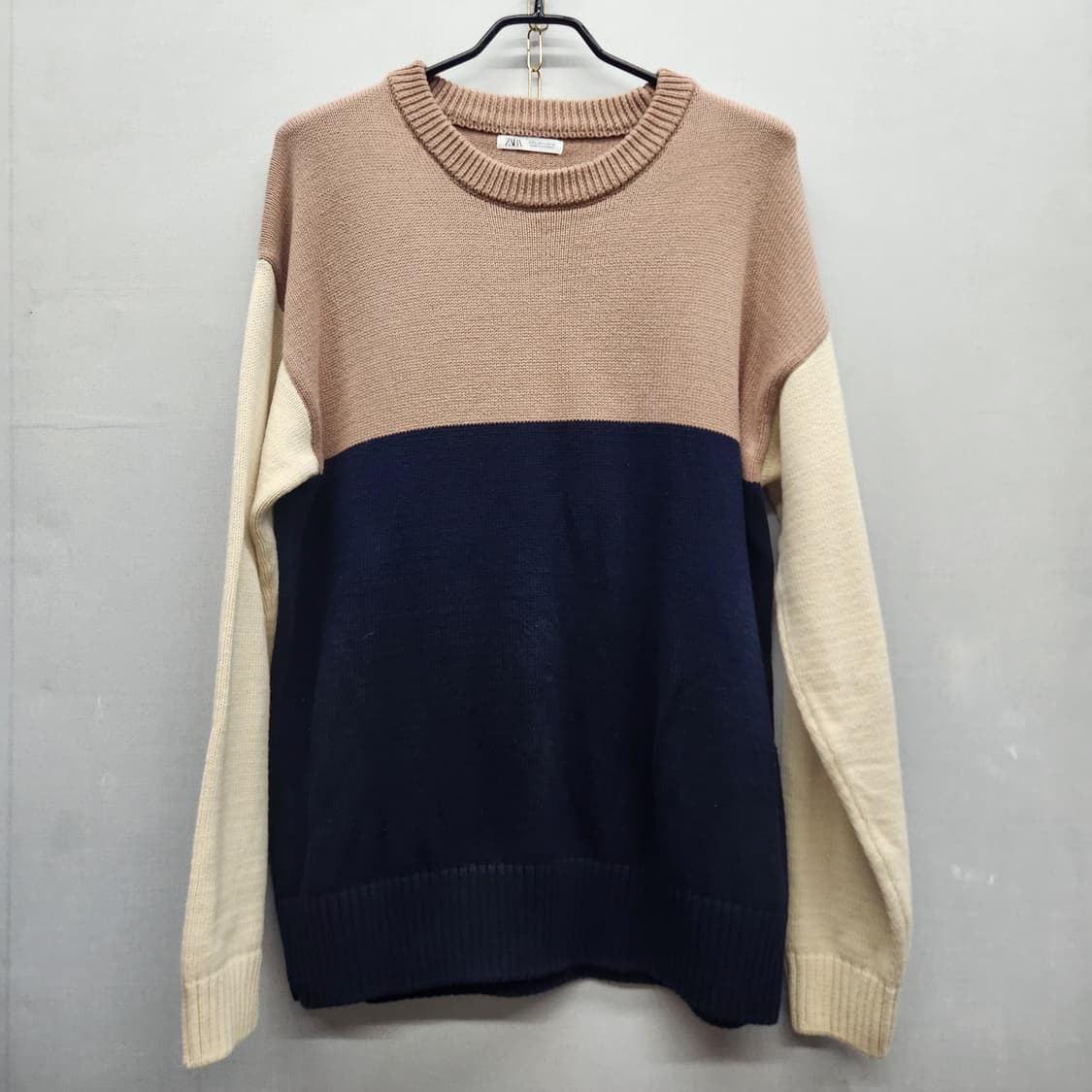 자라 ZARA 멀티 컬러블럭 코튼 니트 L(L) 상품이미지1