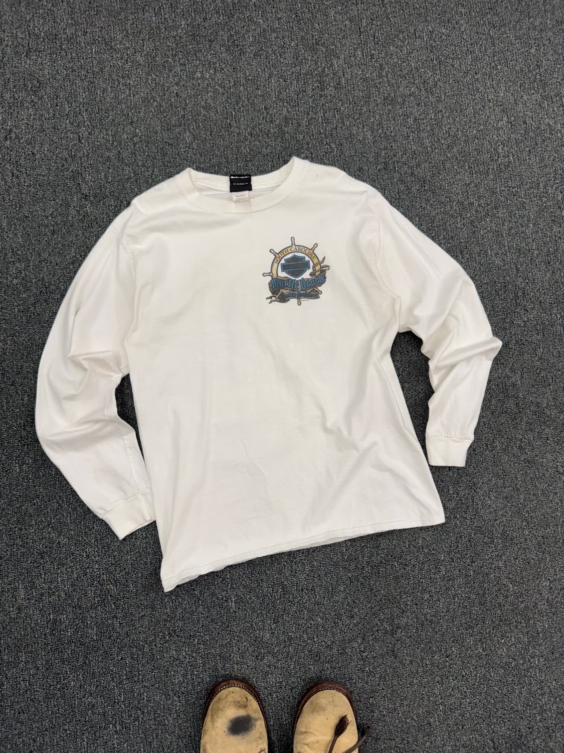 할리데이비슨 빈티지 스컬프린팅 롱슬리브 상품이미지1