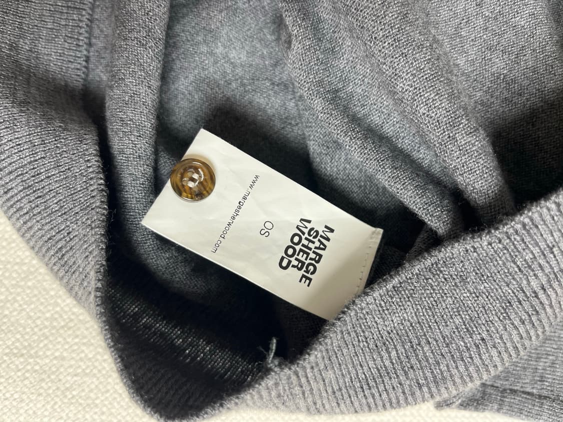 마지셔우드 크루넥가디건 그레이 판매 상품이미지4