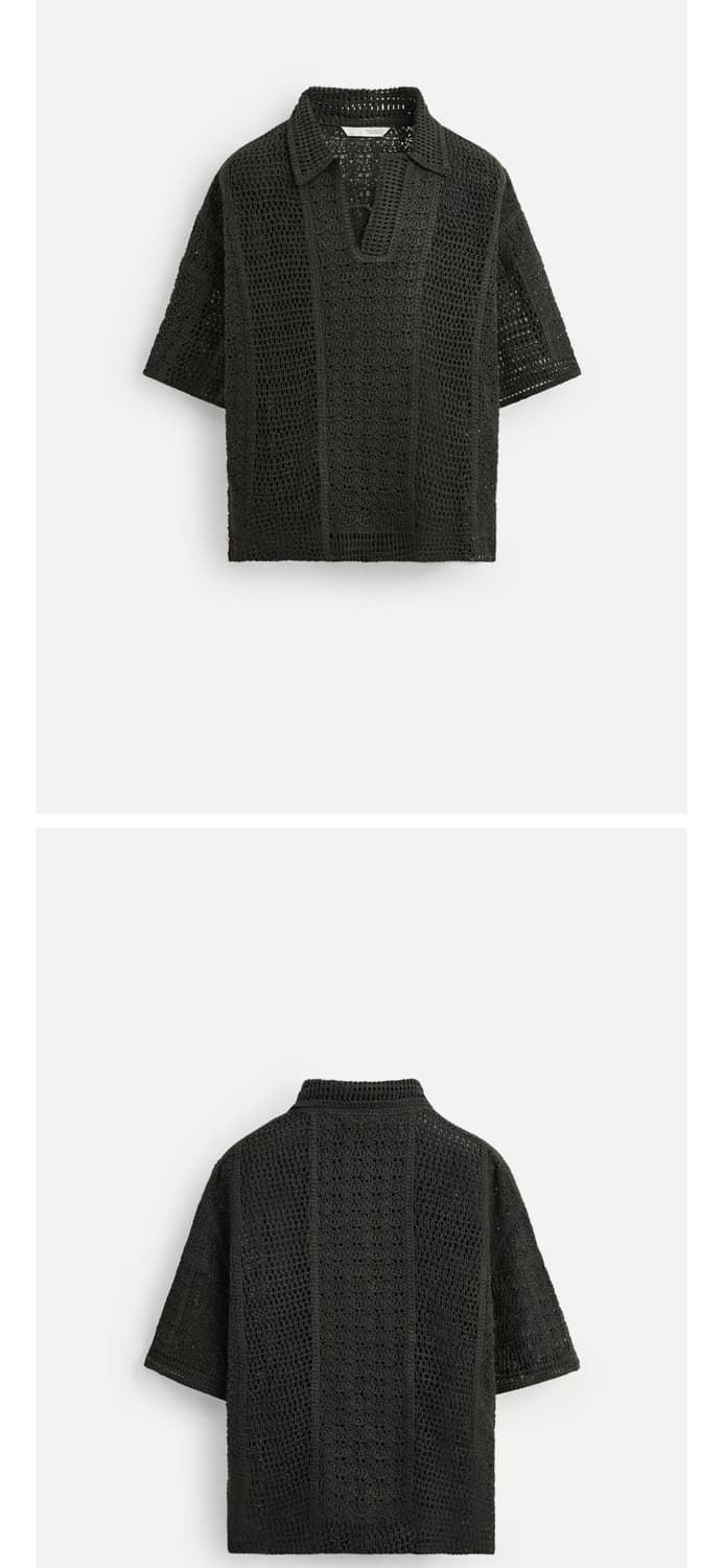자라 크로셰 폴로 셔츠 M 상품이미지2