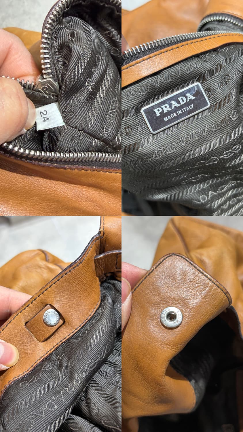 프라다 레더 가죽 숄더백 가방 상품이미지9