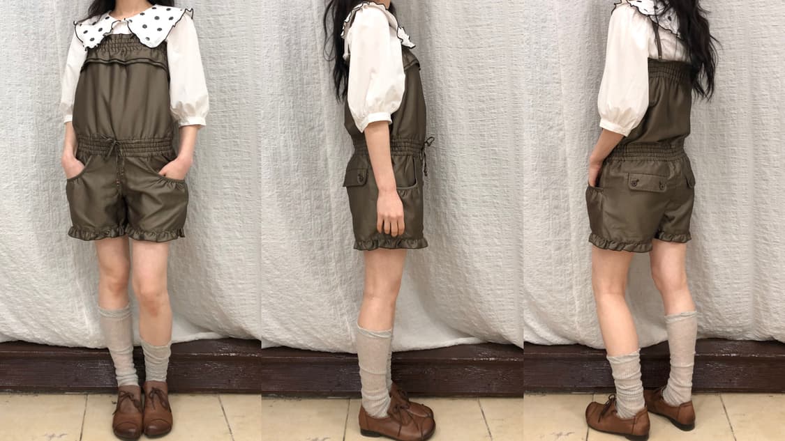 Flower big collar blouse 상품이미지3