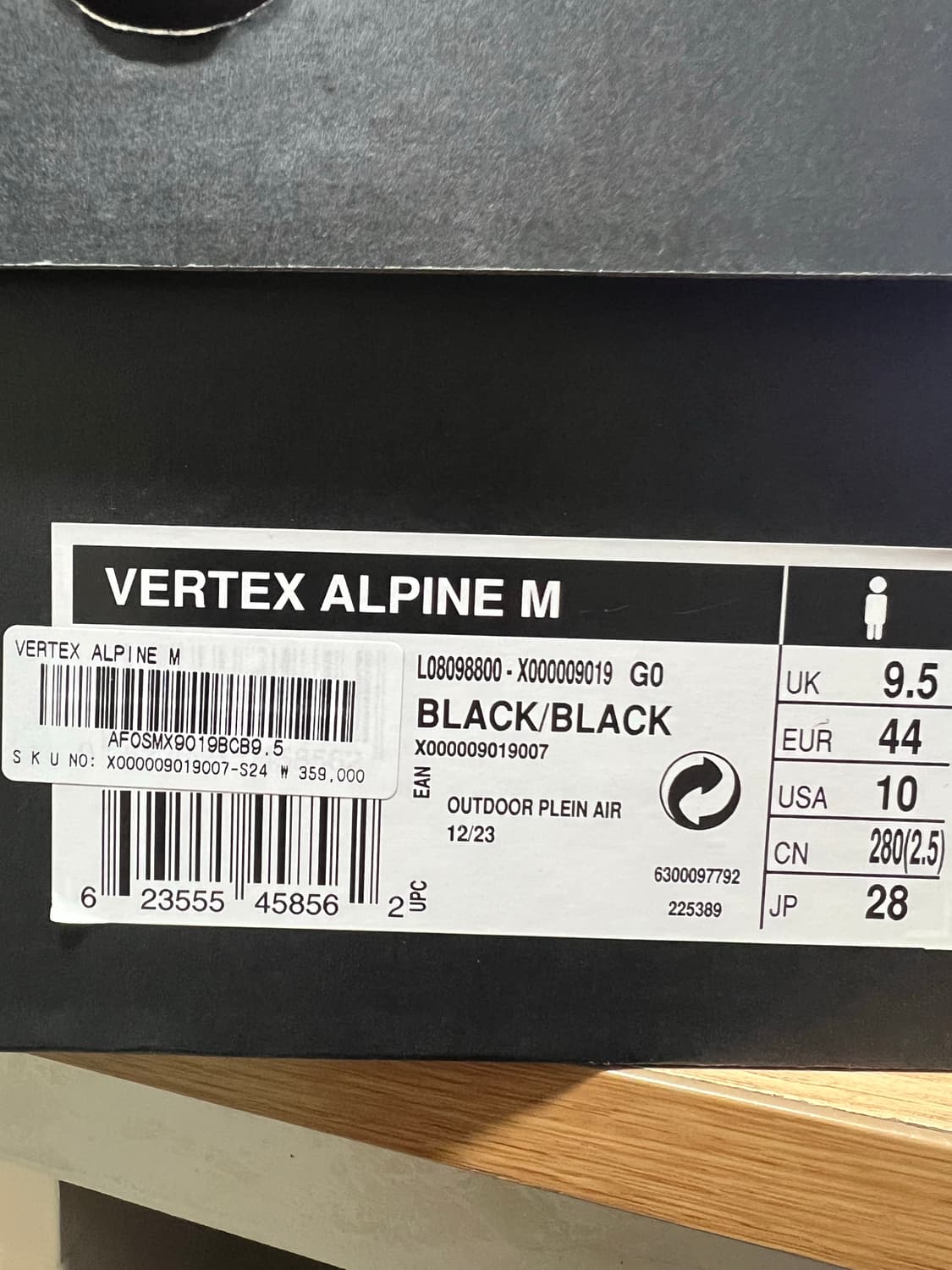 ArcTeryx 아크테릭스 버텍스 알파인 M / 280 상품이미지8