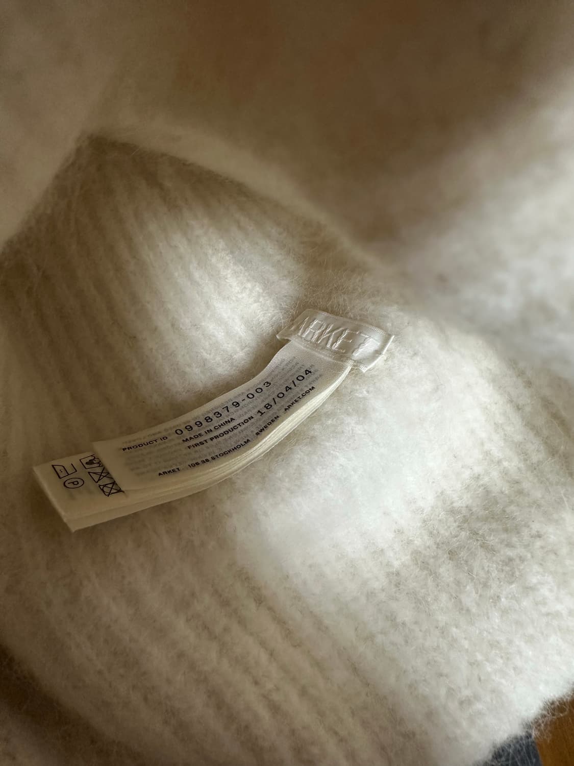 아르켓 알파카 메리노 블렌드 비니 오프화이트 상품이미지4