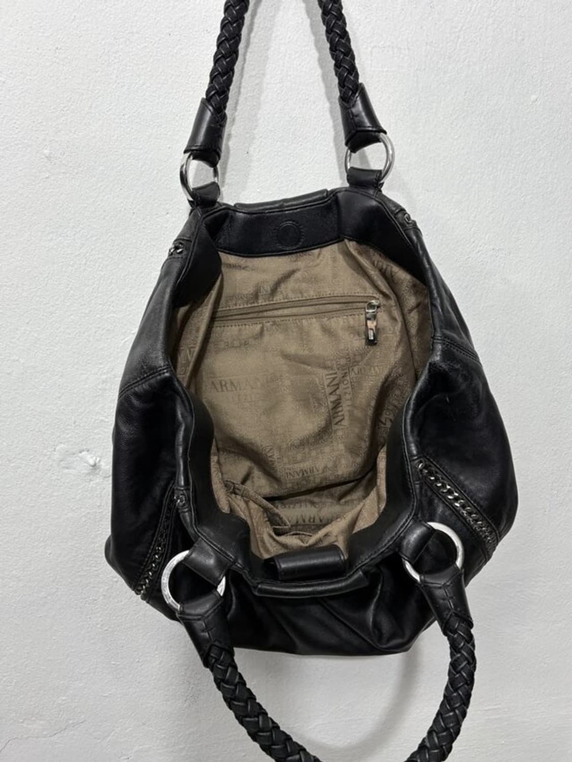 ARMANI COLLEZIONI Braided Leather Tote B 상품이미지10