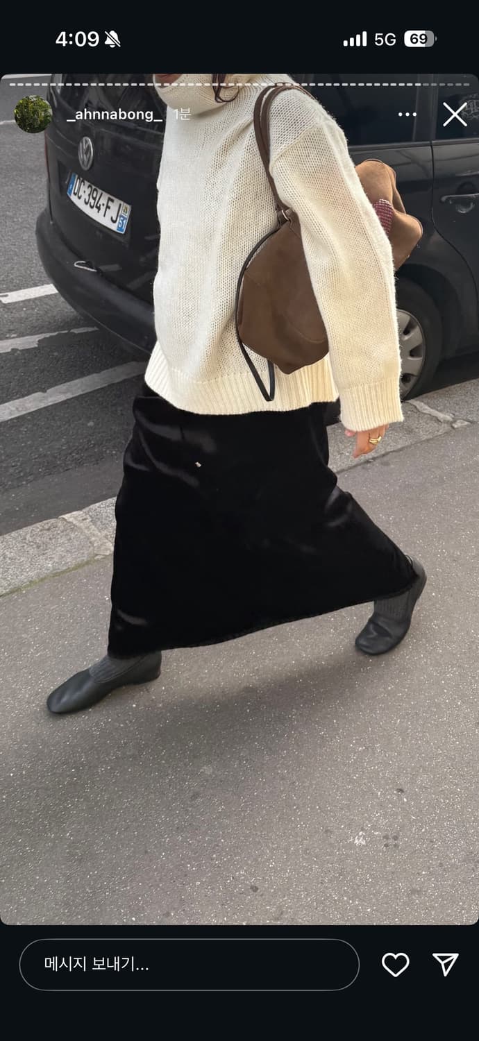 에토스 벨벳 밴딩 스커트 블랙 상품이미지1