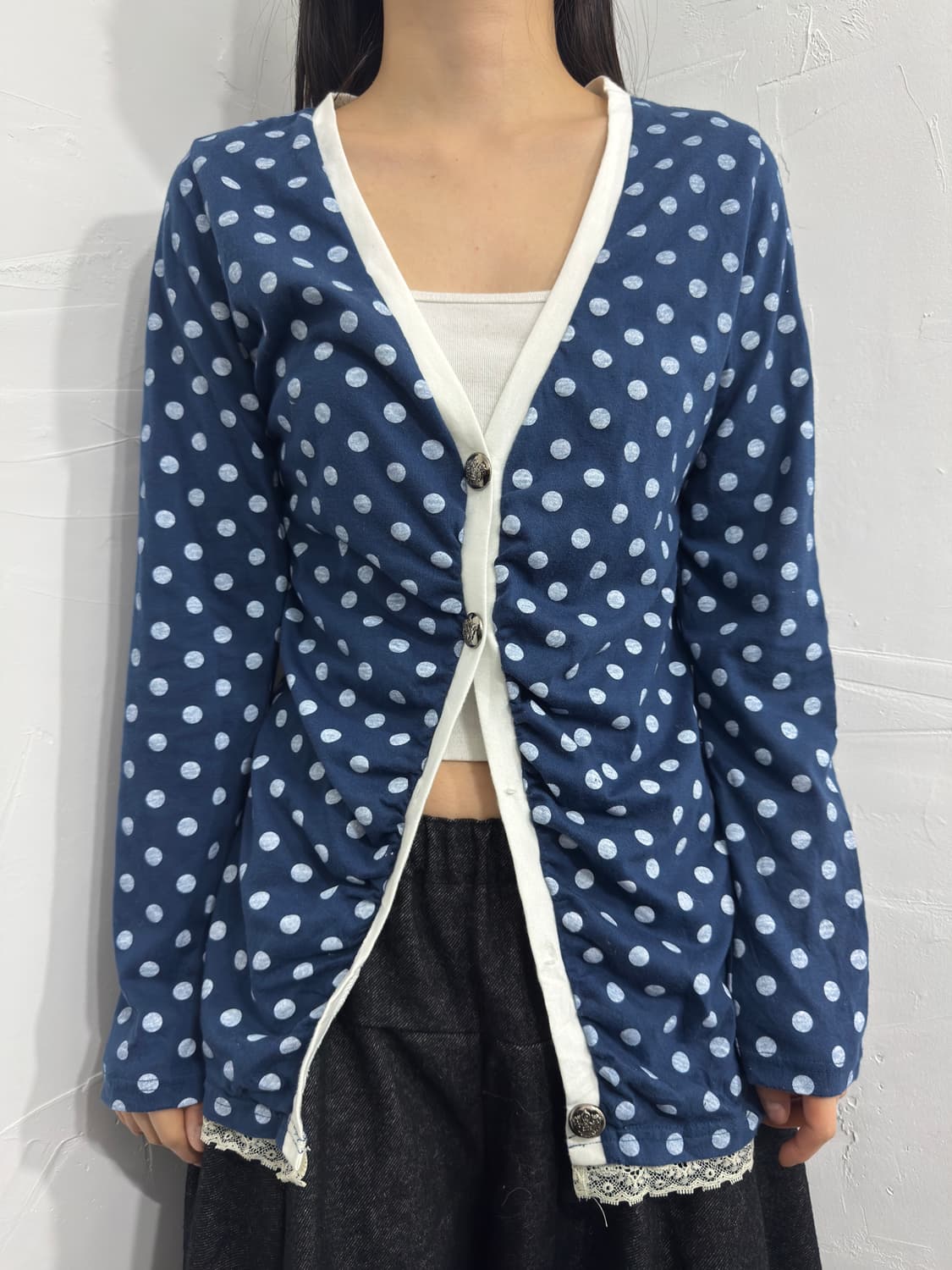 colza dot cardigan 상품이미지1