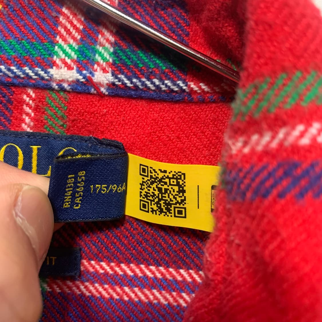 폴로 울 체크 셔츠 상품이미지4