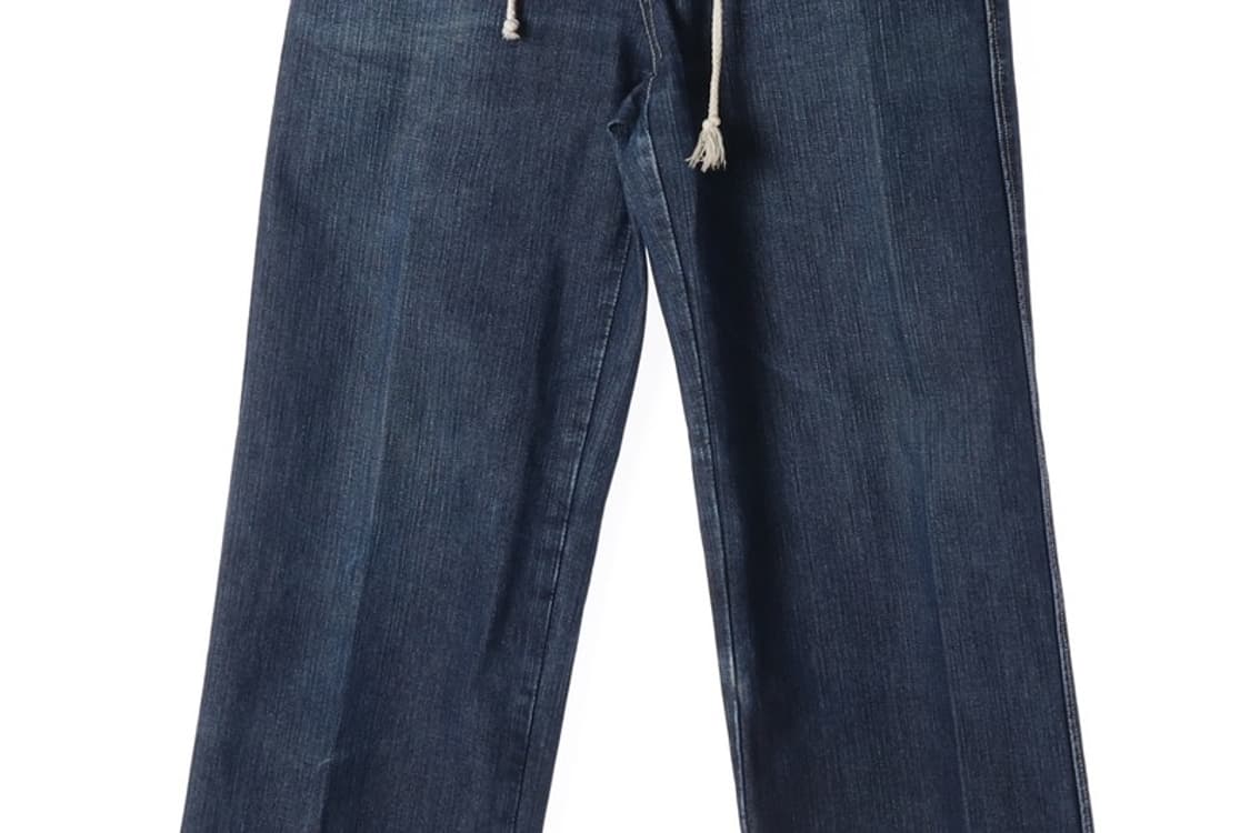 UO2 LAND 레터링 밴딩 스트링 워싱 데님 팬츠 상품이미지4