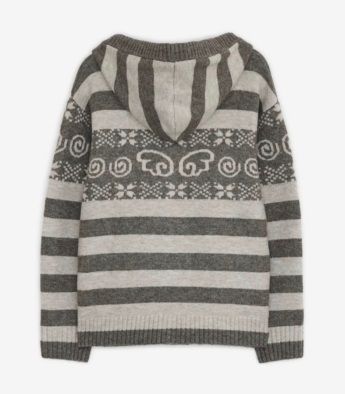 허그유어스킨 엔젤 윙 후드 폼폼 가디건 브라운 상품이미지2