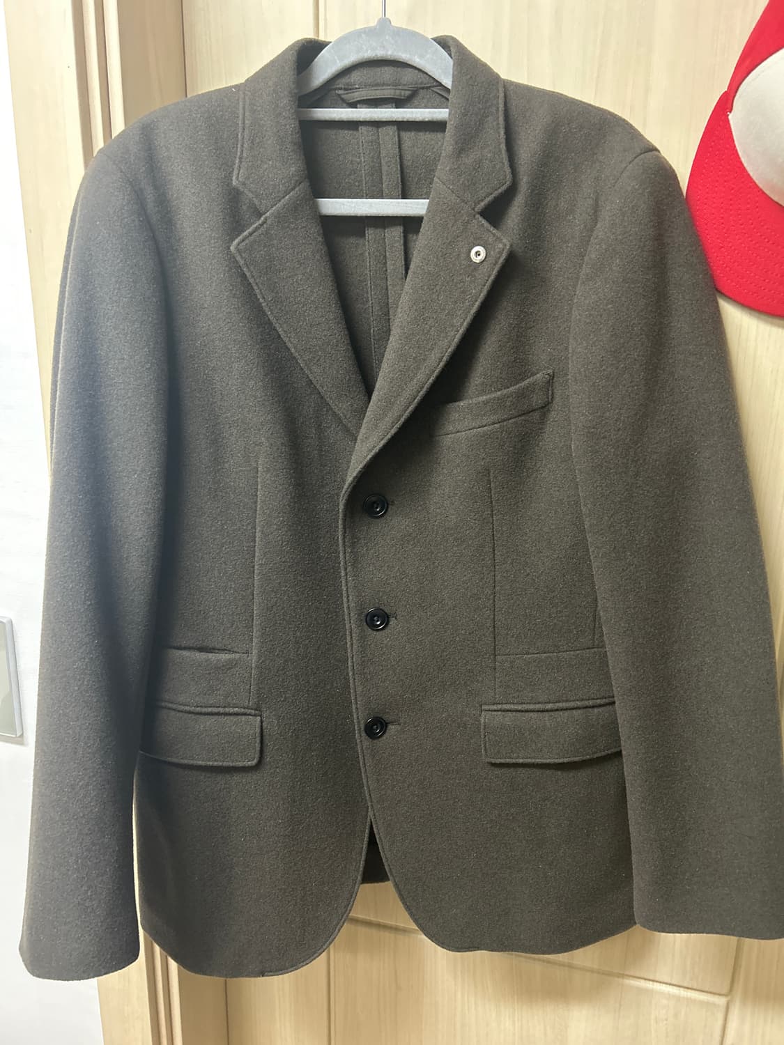 르메르 유니클로 울 캐시미어 자켓 브라운 M 상품이미지1