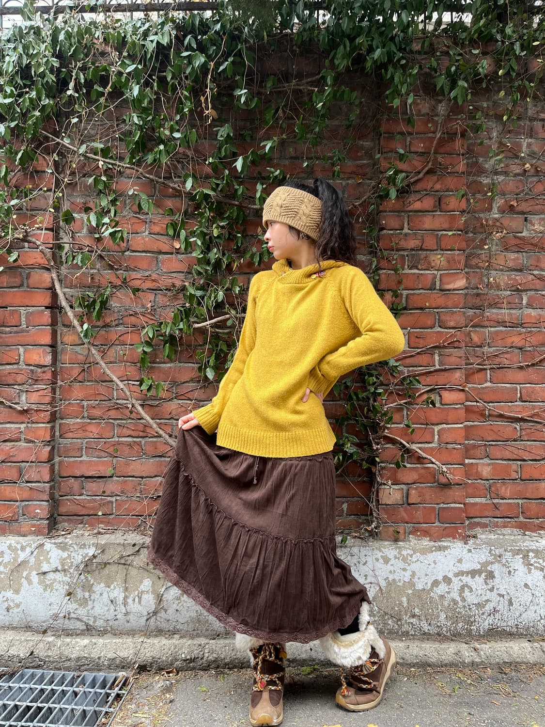 브라운 데일리무드 캉캉 스커트 상품이미지2