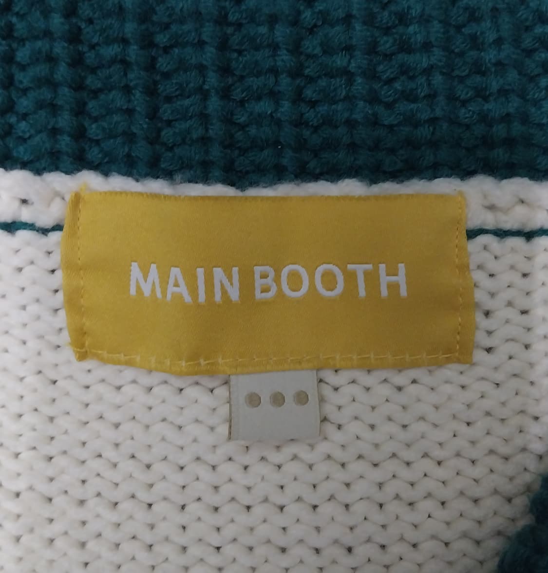 메인부스 그린 스트라이프 오버핏 카라 니트 3사이즈 상품이미지3