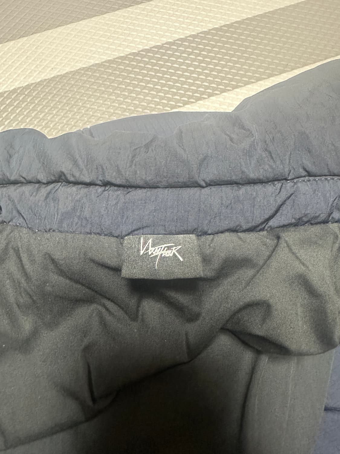 논플로어 패딩 코트 네이비 L 상품이미지3