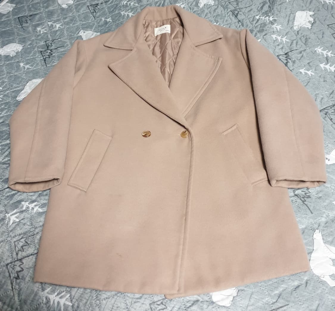 DIVA# 안감누빔 울 미디코트 베이지 (F) 상품이미지1