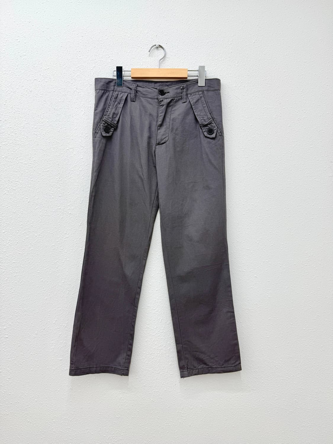 빈티지 퍼플 디테일 코튼 팬츠 상품이미지1