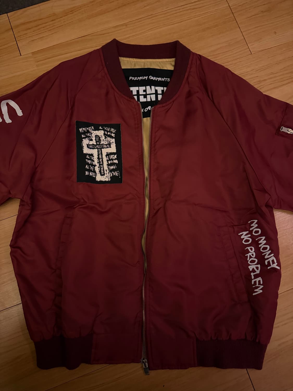 빈티지 프린팅 봄버 상품이미지3