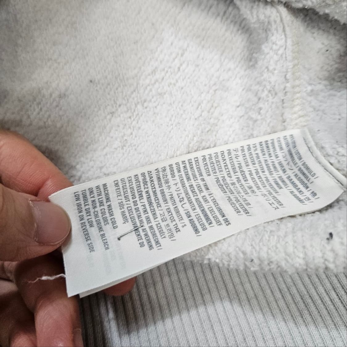 아베크롬비 화이트 후드 집업 L 상품이미지5