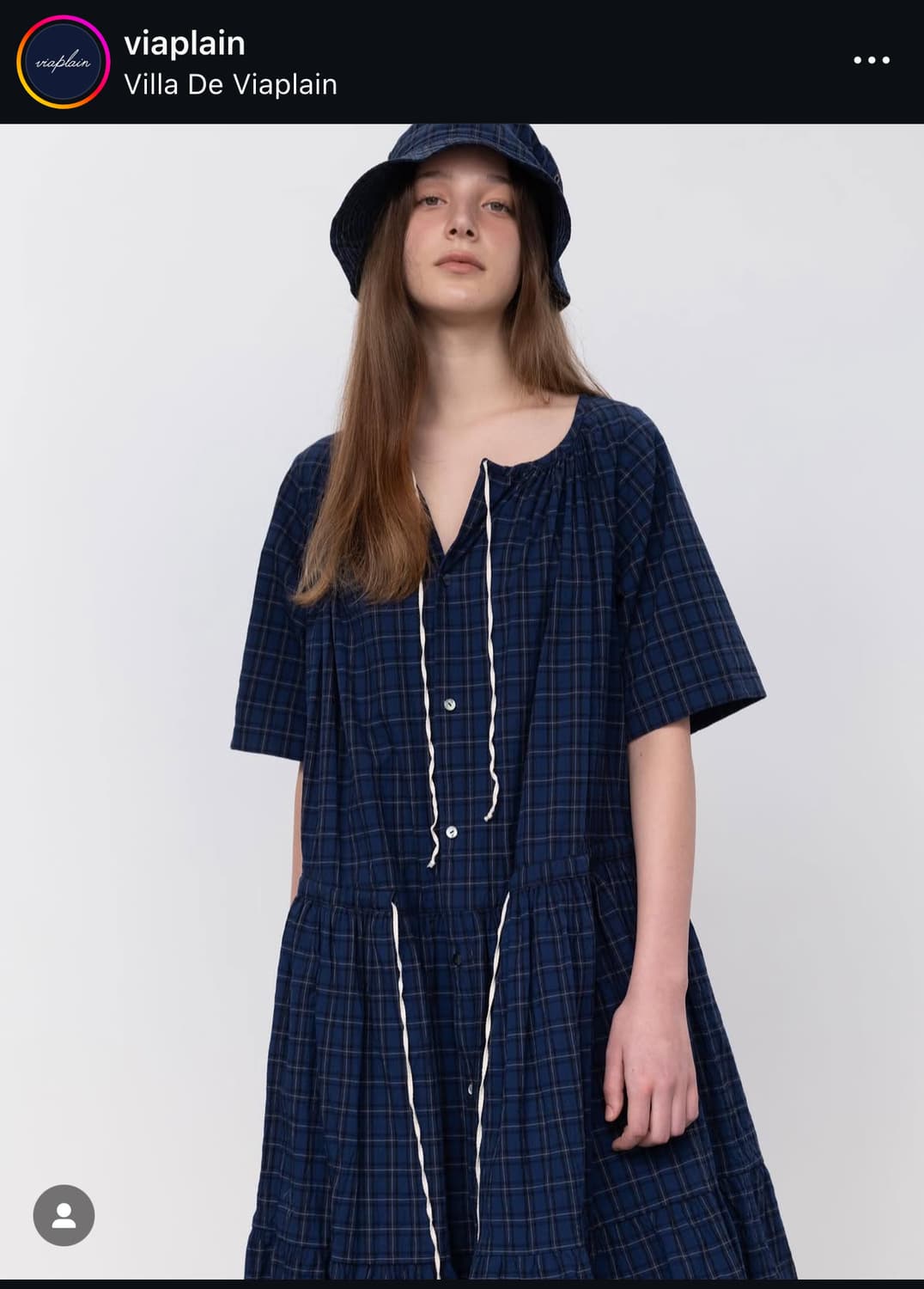 비아플레인 Via River check onepiece 상품이미지1