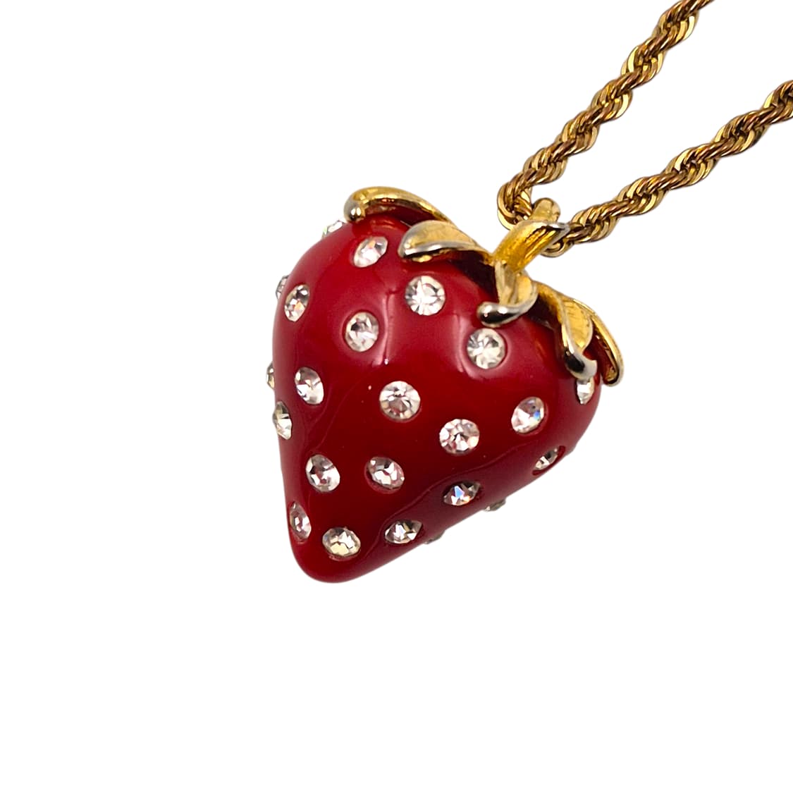 90s 미국 케네스제이 빅 딸기 스톤 목걸이 상품이미지2