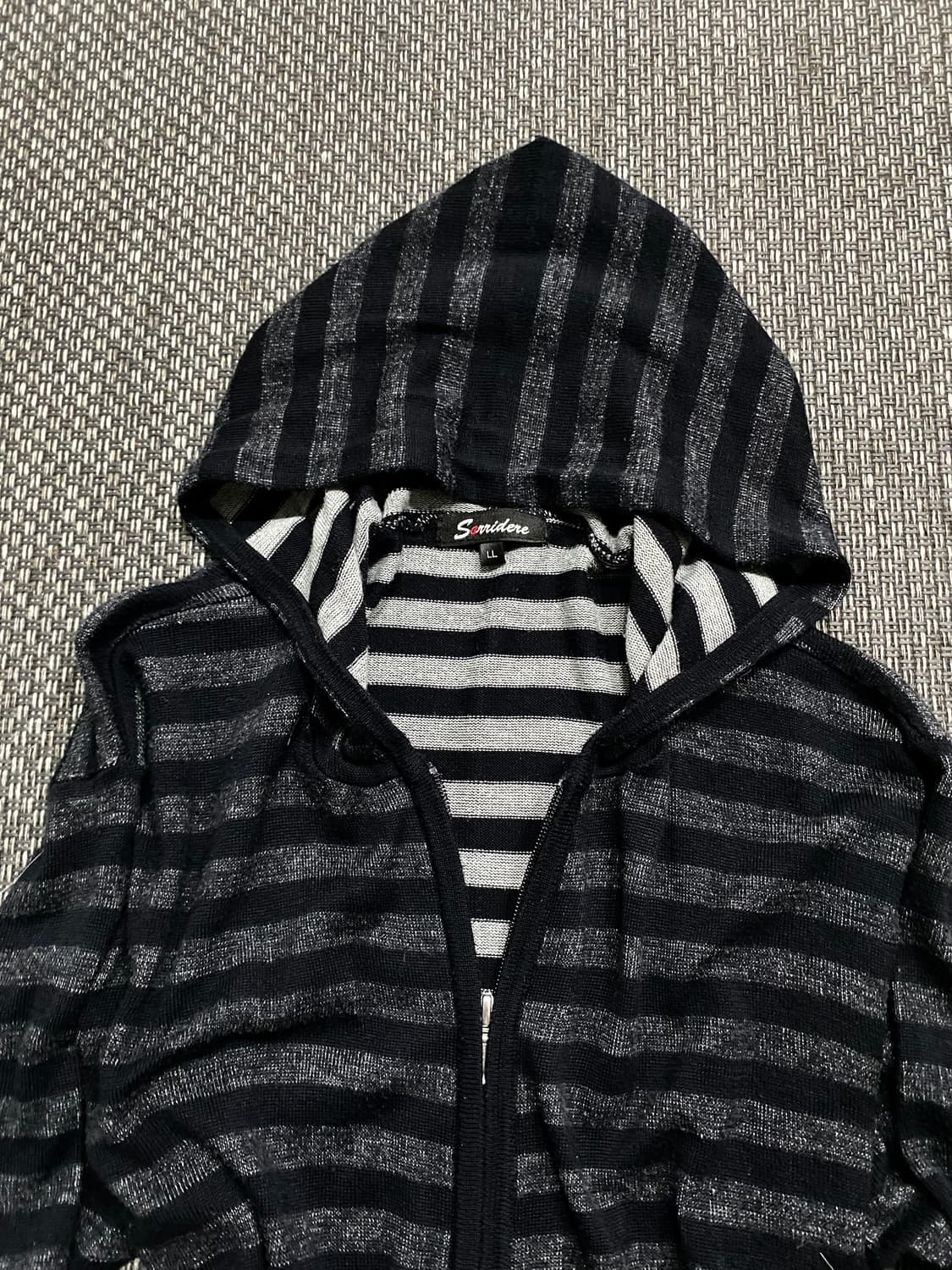 [Sorridere] Loose-Fit Stripe Hoodie- Zip 상품이미지6