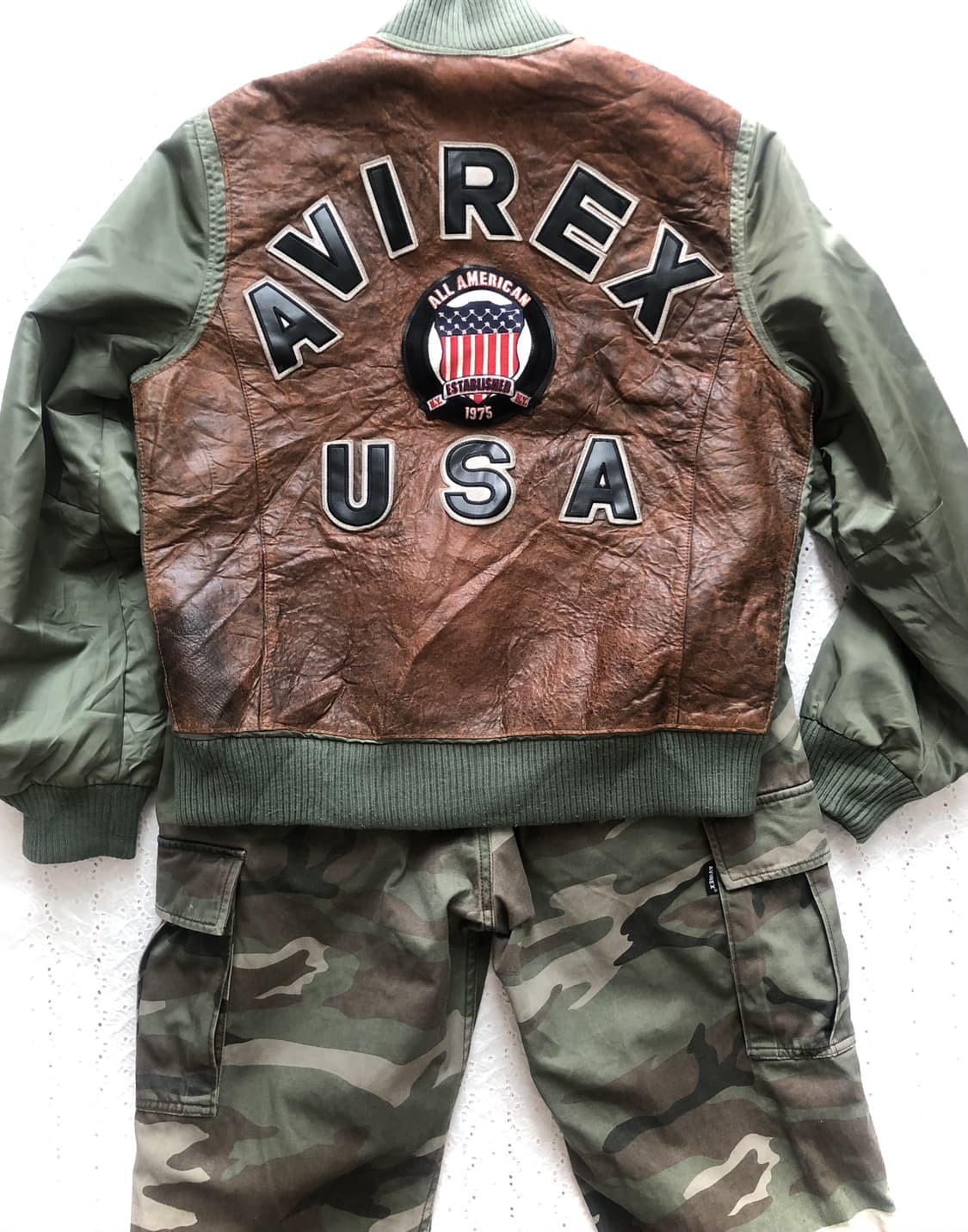 AVIREX 아비렉스 빈티지 항공 가죽 자켓 상품이미지1