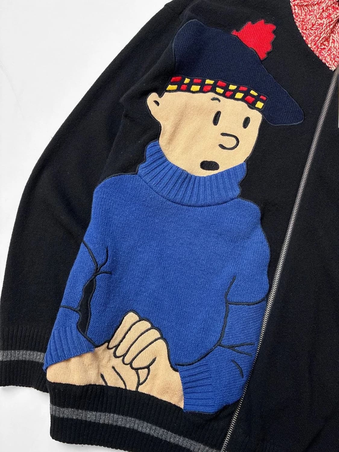 까스텔바작 X 틴틴 00s 자수 니트 집업 가디건 PN5146 상품이미지3