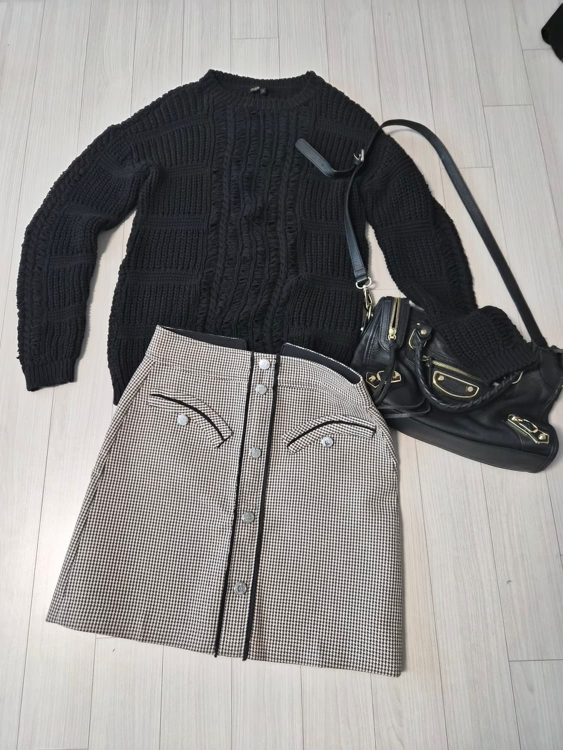 [Maje] 마쥬 정품 블랙 펀칭 꽈배기 니트 (사이즈 1) 상품이미지1