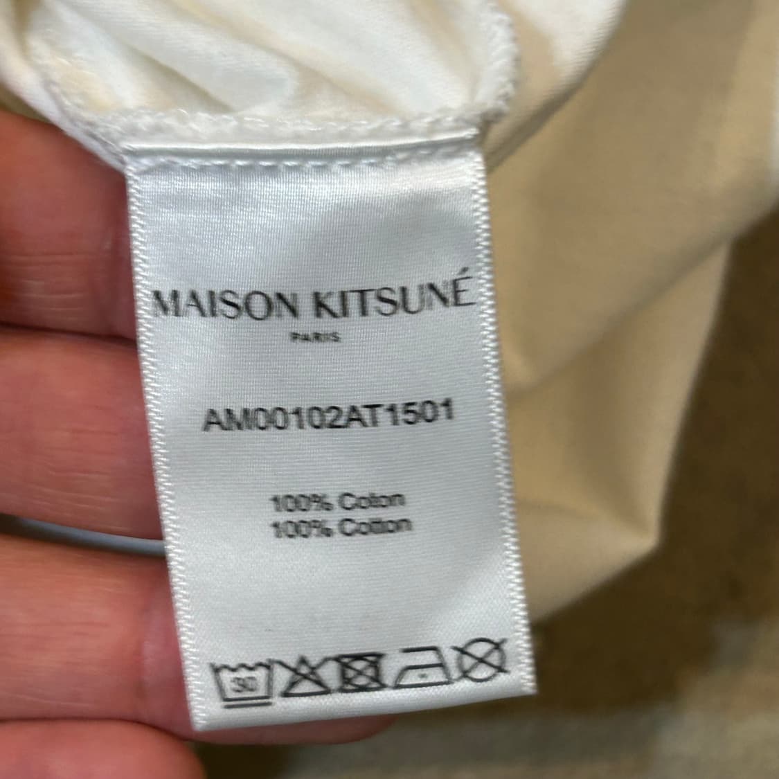 🫶🏻 메종키츠네 프랑스 여우 자수 White 반팔티 🫶🏻 상품이미지5