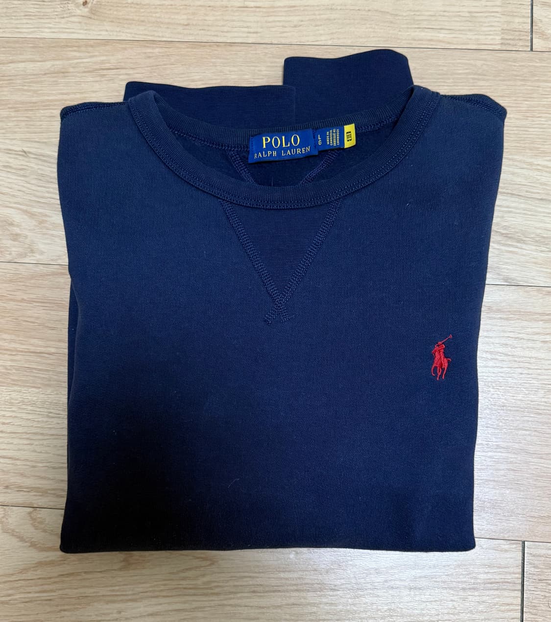 폴로 랄프로렌 플리스 크루넥 스웨트 셔츠 네이비 상품이미지2