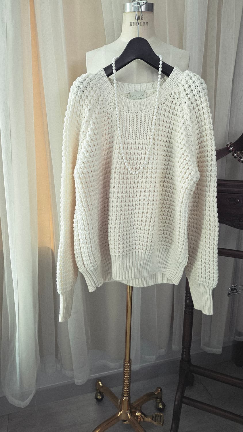 forte_forte 아이보리 울 니트 포르테포르테  이태리 상품이미지2