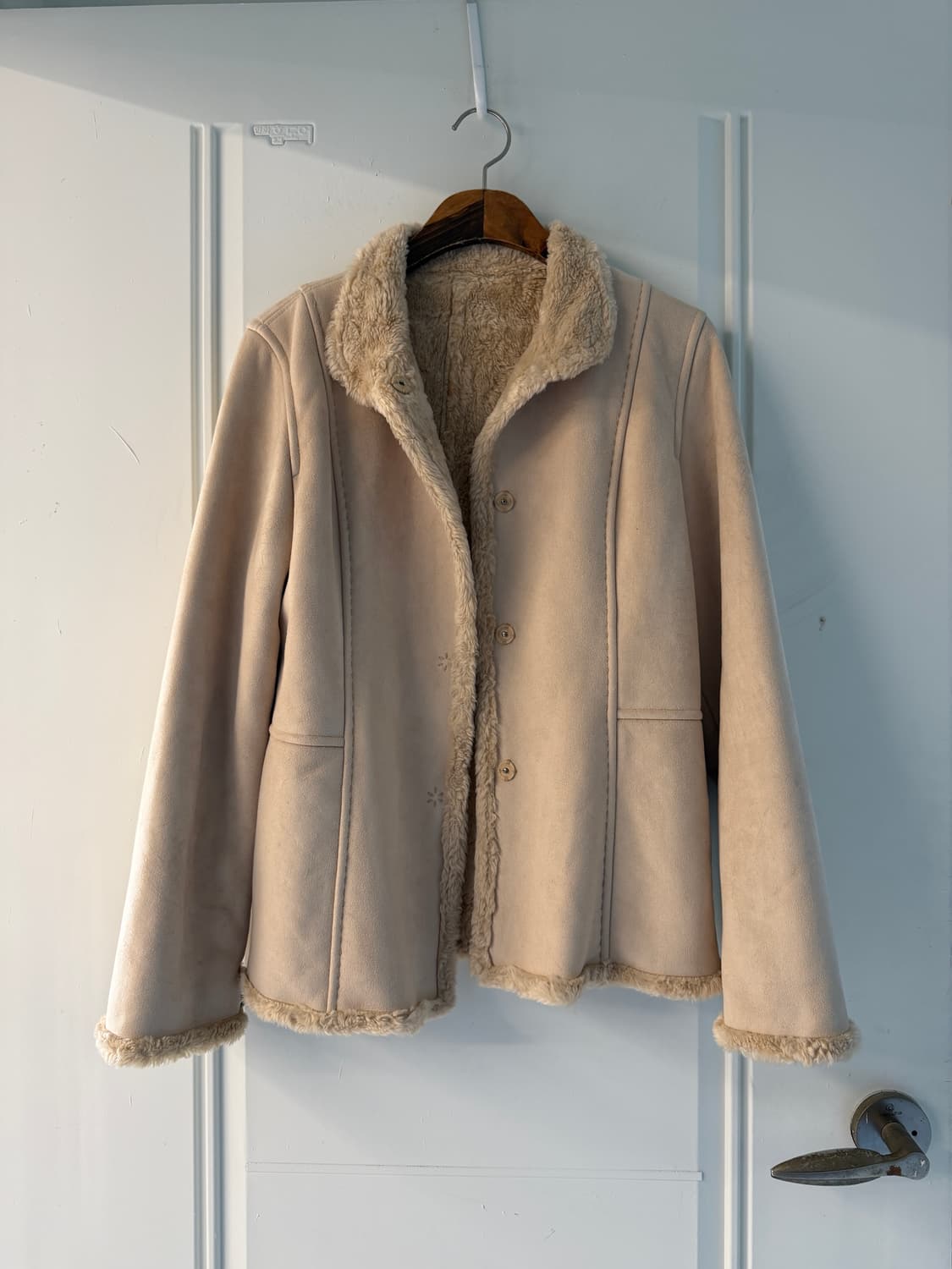 일본빈티지 베이지 무스탕 상품이미지4