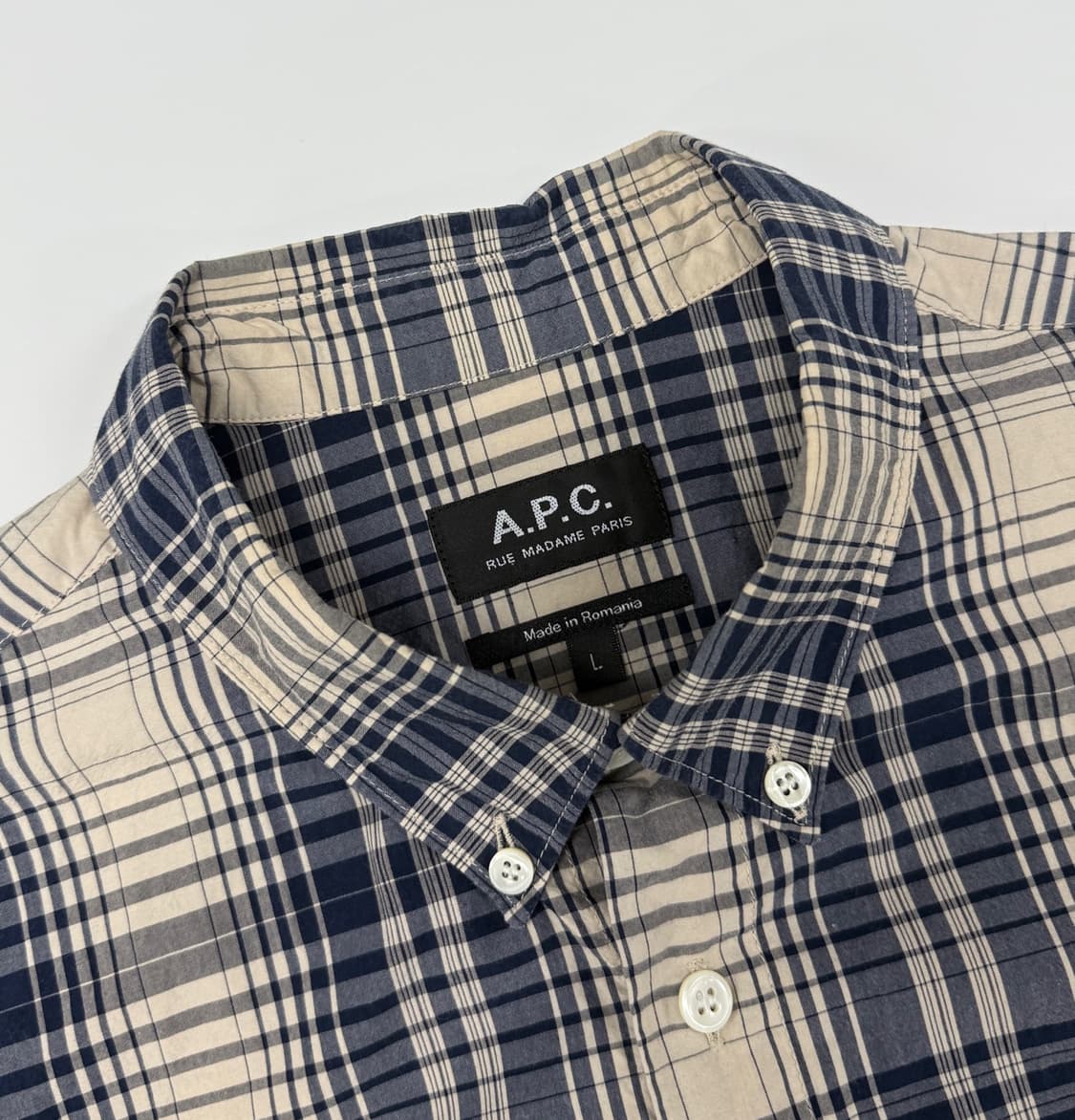 A.P.C. 체크 버튼다운 셔츠 상품이미지3