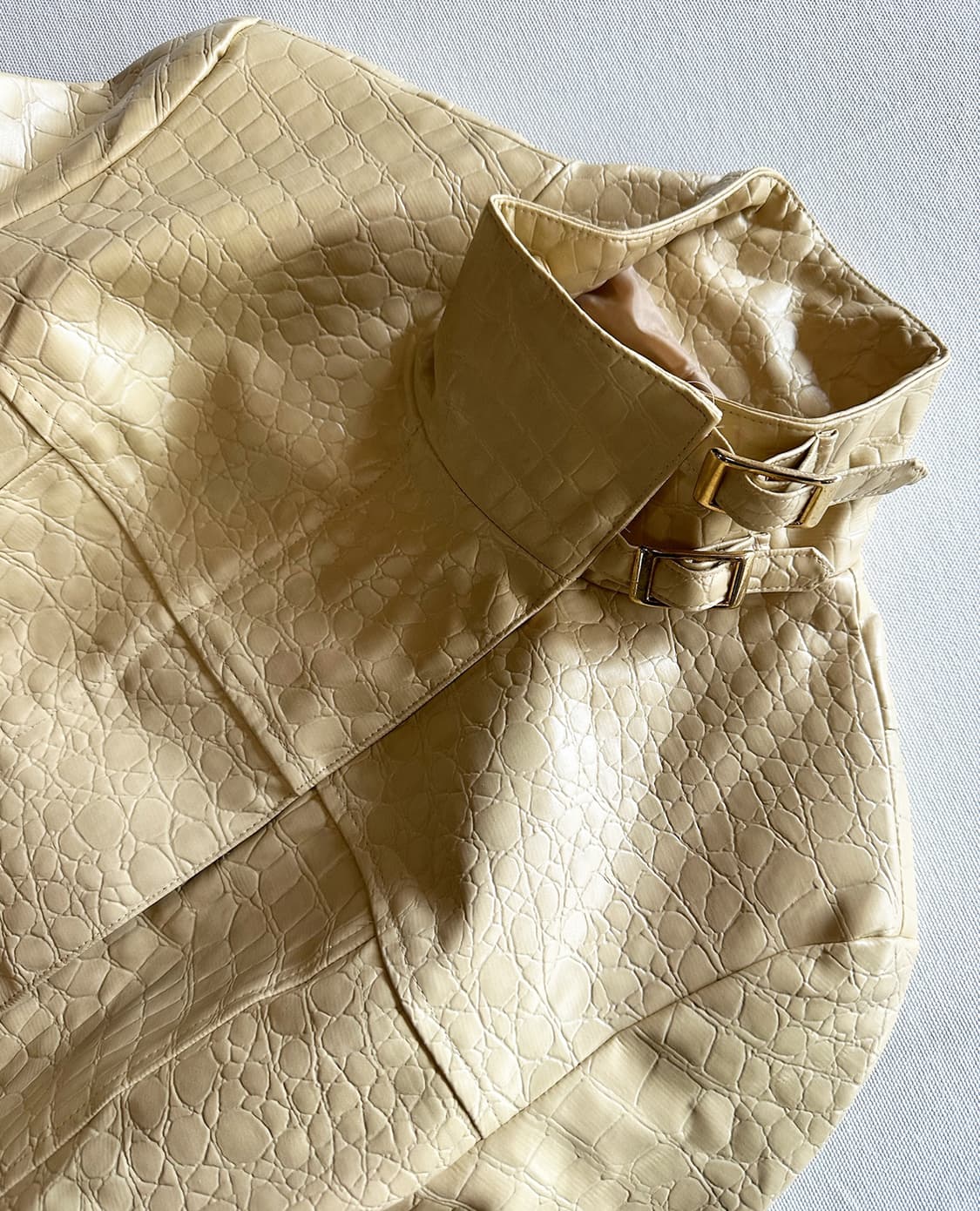 CECIL MCBEE faux leather trench coat 상품이미지8