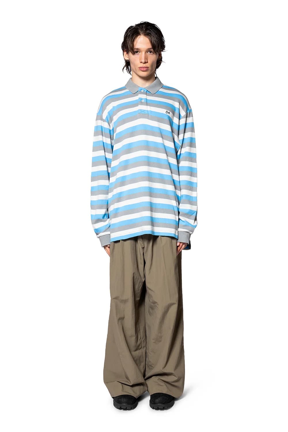 [L,XL]이알엘 ERL 26ss 스트라이프 폴로티/블루 상품이미지4