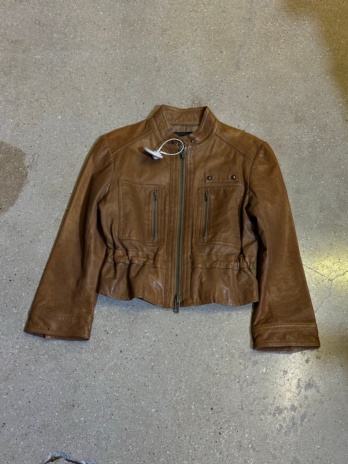 VINTAGE 빈티지 브라운 2-WAY 가죽자켓 상품이미지3