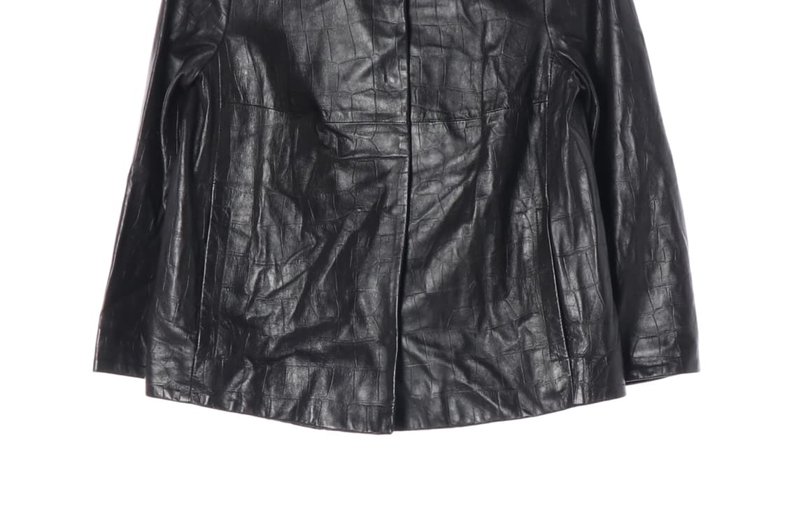 (새상품)[XS]막스마라 송아지가죽 노카라 레더 가죽 자켓 셋업 재킷
 상품이미지3