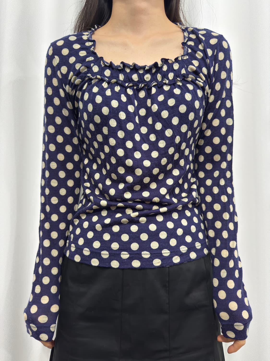 pareatsu dot knit top 상품이미지1