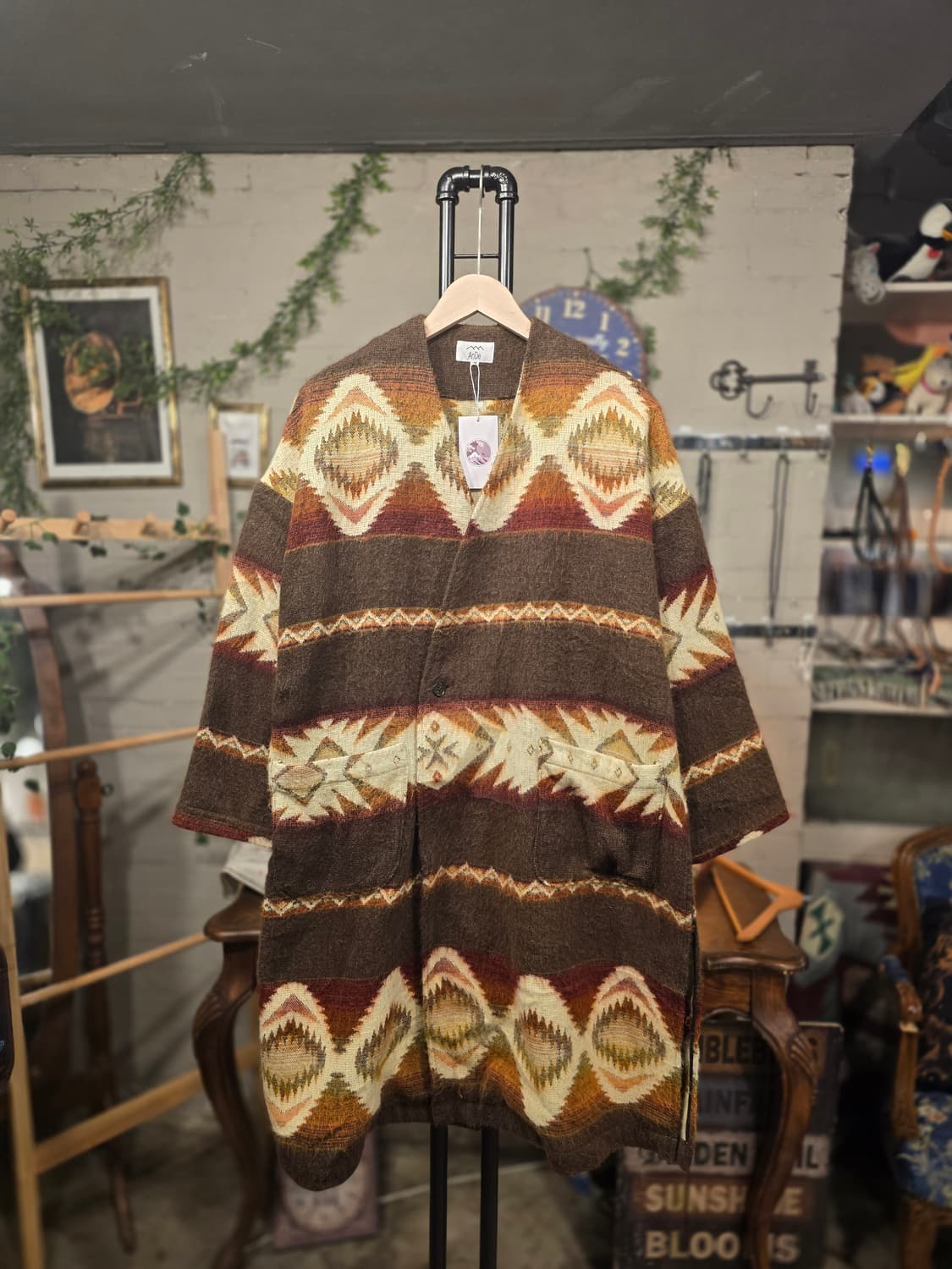 에스닉 패턴 울 코트 (F593) 상품이미지1