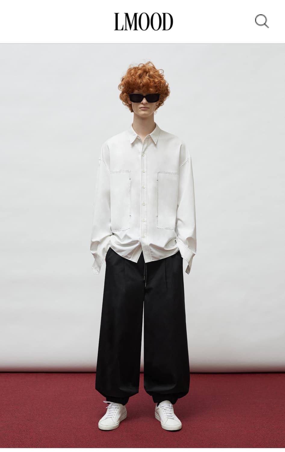 엘무드 빅브라더 와이드 조거 팬츠 블랙 상품이미지4